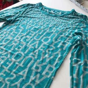 lulu lemon blue size m recovery top